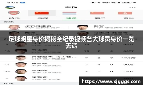 足球明星身价揭秘全纪录视频各大球员身价一览无遗